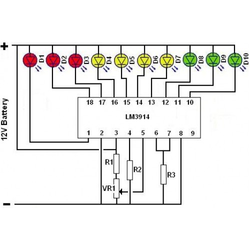 Lm3914 схема включения