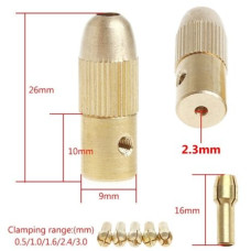 Цанговый патрон + 5 цанг 0,5-3мм 2,3 мм Вал